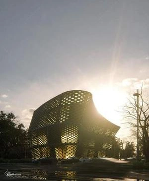 رندر نمای با پوسته دوم و پارامتریک