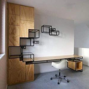 میز کار ترکیب با قفسه ها