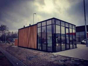 نمای ترموود فندقی روشن