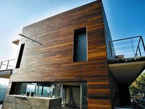 نمای ترموود فندقی تیره