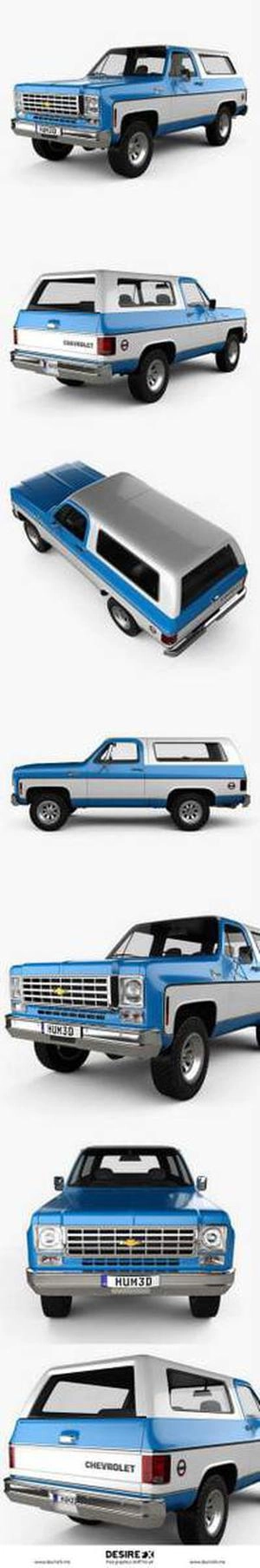 Chevrolet K5 Blazer 1976 3D ماشین شورلت شاسی