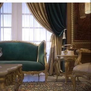 اتاق پذیرایی سلطنتی با رنگ سبز