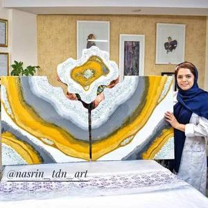 ژئوبورد با رنگ طلایی/طوسی/سفید