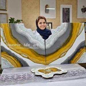 ژئوبورد با رنگ طلایی/طوسی/سفید