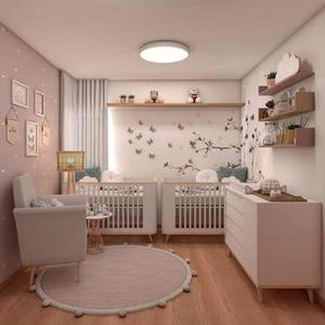 طراحی اتاق کودک رنگ گل به ای