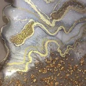سینی با رزین و چوب