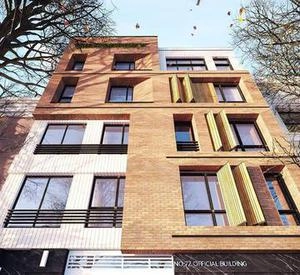 ساختمان مسکونی اجر سفید و قهوه ای