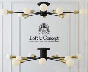 لوستر مدرن LAMP BUBBLE STIK BLACK CHANDELIER