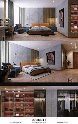 اتاق خواب و کلوزت روم مدرن cloth room