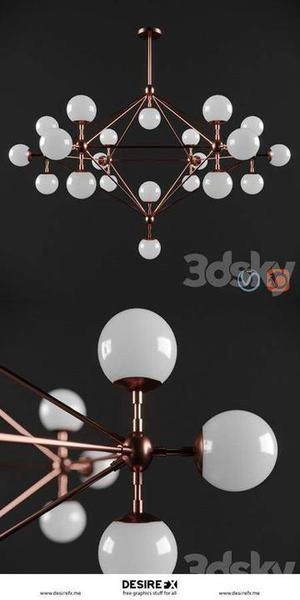 لوستر مدرن شاخه های حبابی