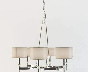 Pembroke 6 Light Chandelier in Polished Nickel لوستر 3d