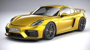 Porsche 718 Cayman GT4 2020 3D Model  ماشین پورشه