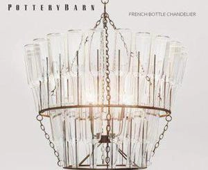 مدلی سه بعدی لوستر Potterybarn French Bottle Chandelie