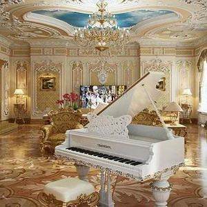 اتاق پذیرائی با پیانو کلاسیک