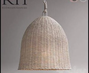لوستر حصیری RH Seagrass Market Pendant