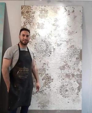 اجرا  پتینه برجسته ماندلا در تابلو