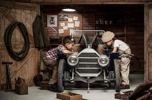 Two young boys mechanics