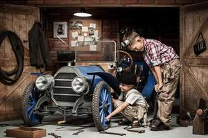 Two young boys mechanics