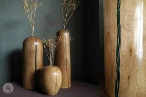 گلدان چوبی جنس گلدان