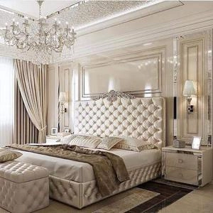 اتاق خواب کلاسیک با رنگ روشن