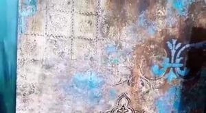 اجرای پتینه با تم آبی و مسی کد 56