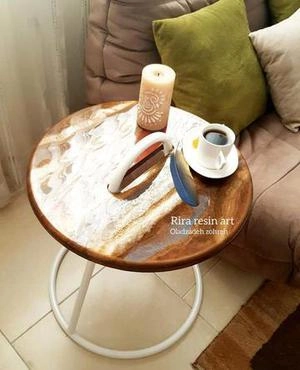 میز دکوراتیو رزینی