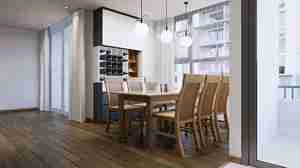 طراحی داخلی فضای نشیمن مدرن برای اسکچاپ