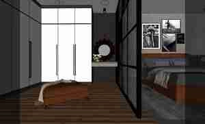 طراحی داخلی اتاق خواب مدرن برای اسکچاپ