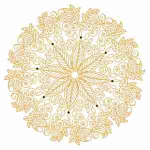 طرح بک گراند ماندلا  Orange mandala background