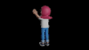 ابجکت دختر  3d در حال اشاره