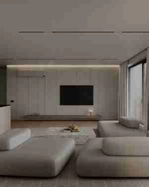 صحنه داخلی مدرن و مینمال