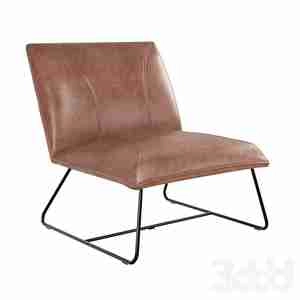 صندلی چرم و پایهای ظریفJordan Lounge Chair