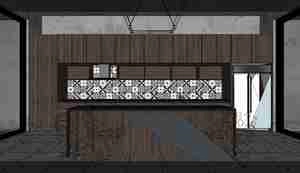 طراحی نما و داخلی ویلا مدرن در دل جنگل برای اسکچاپ