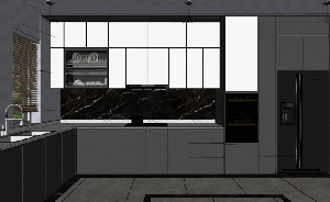 طراحی آشپزخانه‌ای مدرن با ترکیب ظرافت و کارایی برای اسکچاپ