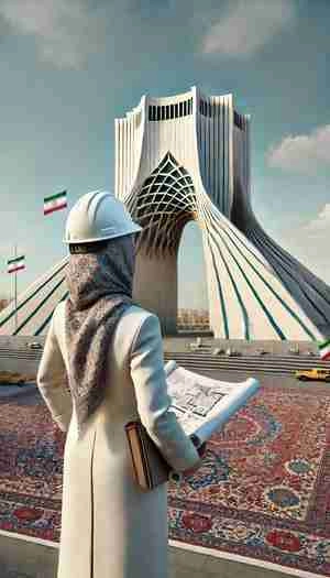 برج آزادی و دختر معمار با هوش مصنوعی