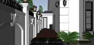 طراحی ویلا و محوطه مدرن برای اسکچاپ