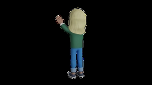 ابجکت دختر  3d در حال اشاره