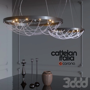 لوستر با طرح مرواریدCRISTAL By Cattelan Italia