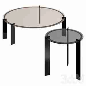 میز شیشه ای گردDitre Italia Aulos Coffee Tables