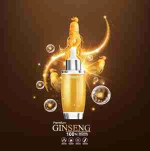 پوستر برای کرم جنسینگ  ginseng cosmetics poster لایه باز