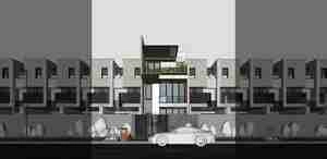 ترکیب مدرنیته و طبیعت در نمای ساختمان برای اسکچاپ