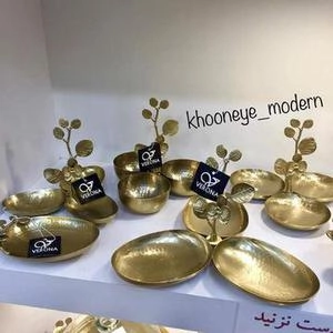 ظروف استیل چکشی با روکش برنز