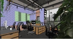 فضای داخلی اداری برای اسکچاپ