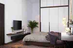 طراحی داخلی اتاق خواب مدرن برای اسکچاپ