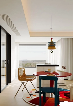 طراحی دکوراسیون هنری با رنگ خاص