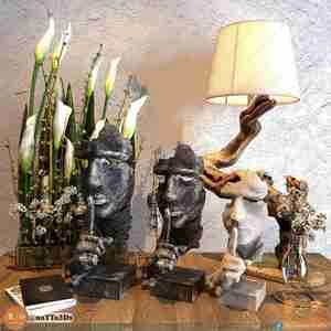 ست دکوری مجسمه و قاب عکس رو میزی برای اسکچاپ