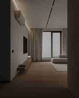 صحنه داخلی مدرن و مینمال