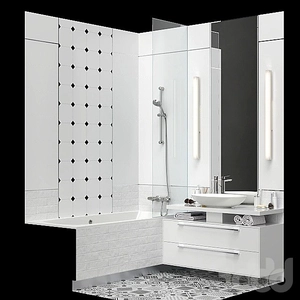 طراحی سرویس بهداشتی با وان حمام