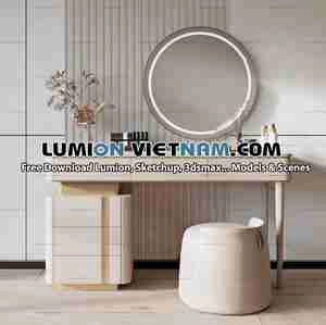 ست میز و صندلی لوازم آرایش برای اسکچاپ