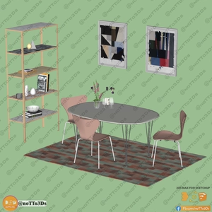 انواع میز و صندلی ناهارخوری برای اسکچاپ